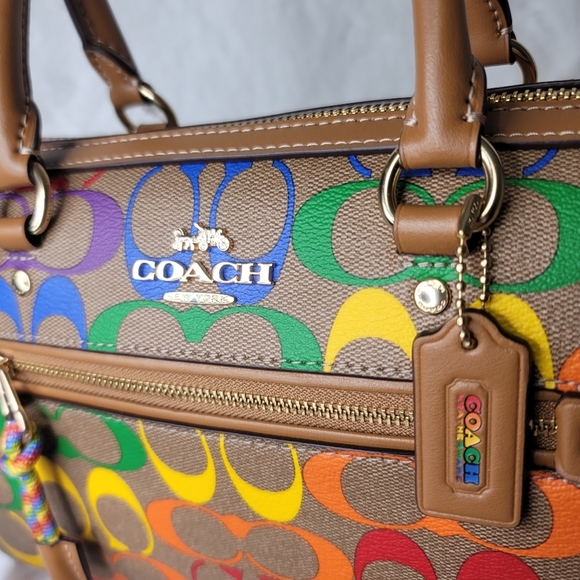 NWT Coach Rainbow Signature Purchase Bag - Picture 11 of 11